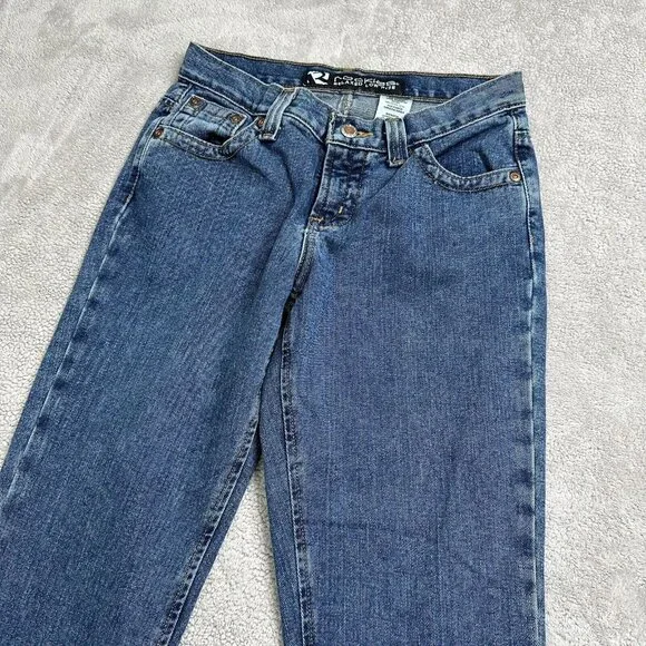 Rockies Women's Relaxed Low Rise Western Denim Jeans Size 4 L Tall Blue - Picture 2 of 13